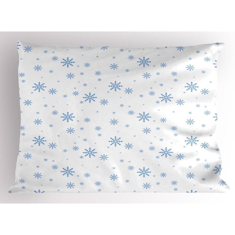 imageAmbesonne Christmas Pillow Sham Set of 2 Holiday Season Office Design Tree Celebration Snowflakes Celebration Quality Microfiber Bedding Item for All Seasons 30quot x 20quot White Green RedWhite