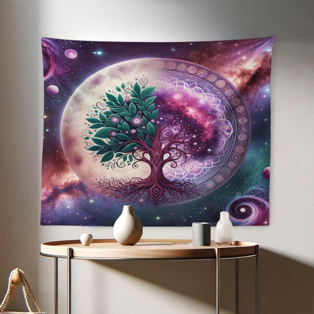 imageAmbesonne Christmas Tapestry Pine Tree with Present Boxes on Snowy Board Xmas at Countryside Theme Wall Hanging for Bedroom Living Room Dorm Decor 40quot X 60quot Green BrownTeal Plum and Lavender