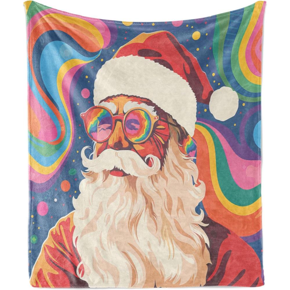 imageAmbesonne Christmas Throw Blanket Xmas Eve Starry Night in Snowy Town with Starry Sky Reindeer and Moon Flannel Fleece Accent Piece Soft Couch Cover for Adults 70quot x 90quot Cocoa Dark Slate BluePurple and Multicolor