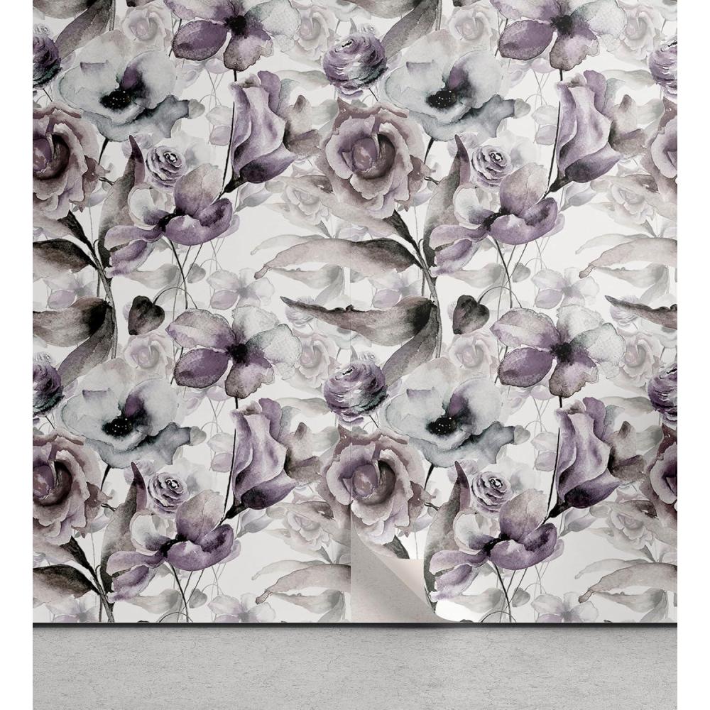 imageAmbesonne Coffee Peel ampamp Stick Wallpaper for Home Sepia Tones Old Newspaper Print with Lettering on it Beverage Love SelfAdhesive Living Room Kitchen Accent 13quot x 36quot Tan Umber and Dark BrownGrey Pink Pale Grey Lilac