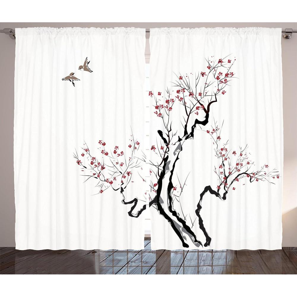 imageAmbesonne Grey and White Curtains Grunge Brick Wall Background Urban Architecture Building Modern City Life Graphic Living Room Bedroom Window Drapes 2 Panel Set 108quot X 108quot Shades of GreyWhite Grey