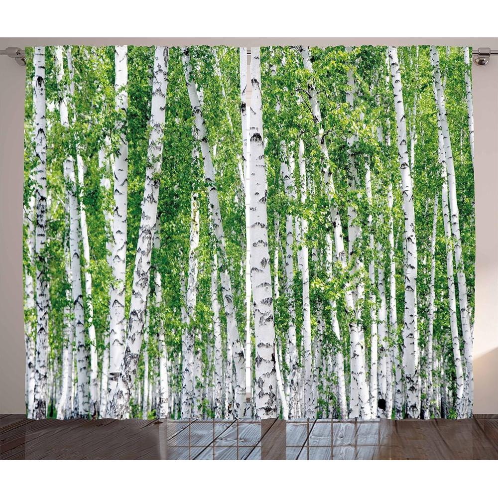 imageAmbesonne Grey and White Curtains Grunge Brick Wall Background Urban Architecture Building Modern City Life Graphic Living Room Bedroom Window Drapes 2 Panel Set 108quot X 108quot Shades of GreyWhite and Green
