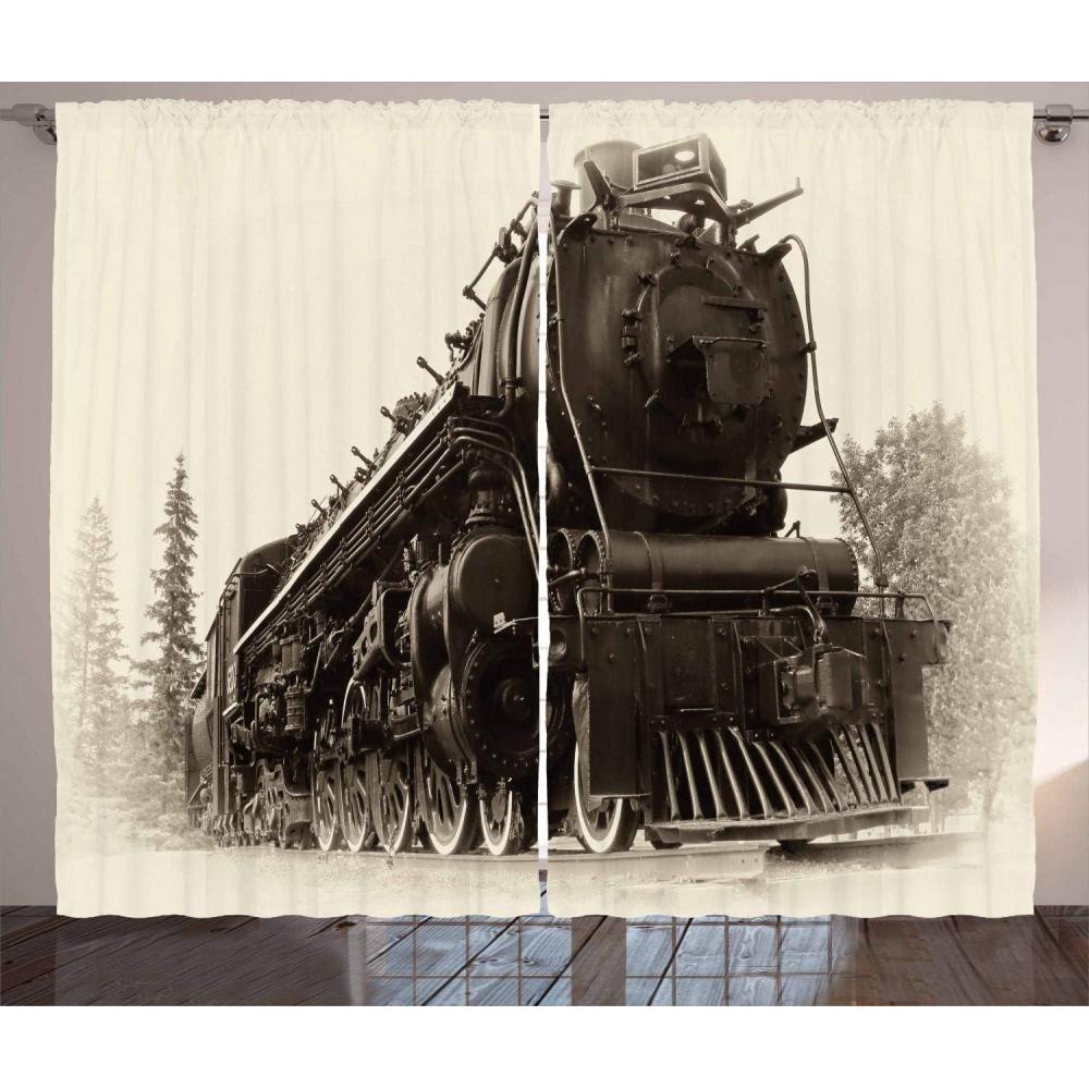 imageAmbesonne Grey and White Curtains Grunge Brick Wall Background Urban Architecture Building Modern City Life Graphic Living Room Bedroom Window Drapes 2 Panel Set 108quot X 108quot Shades of GreyBlack Gray