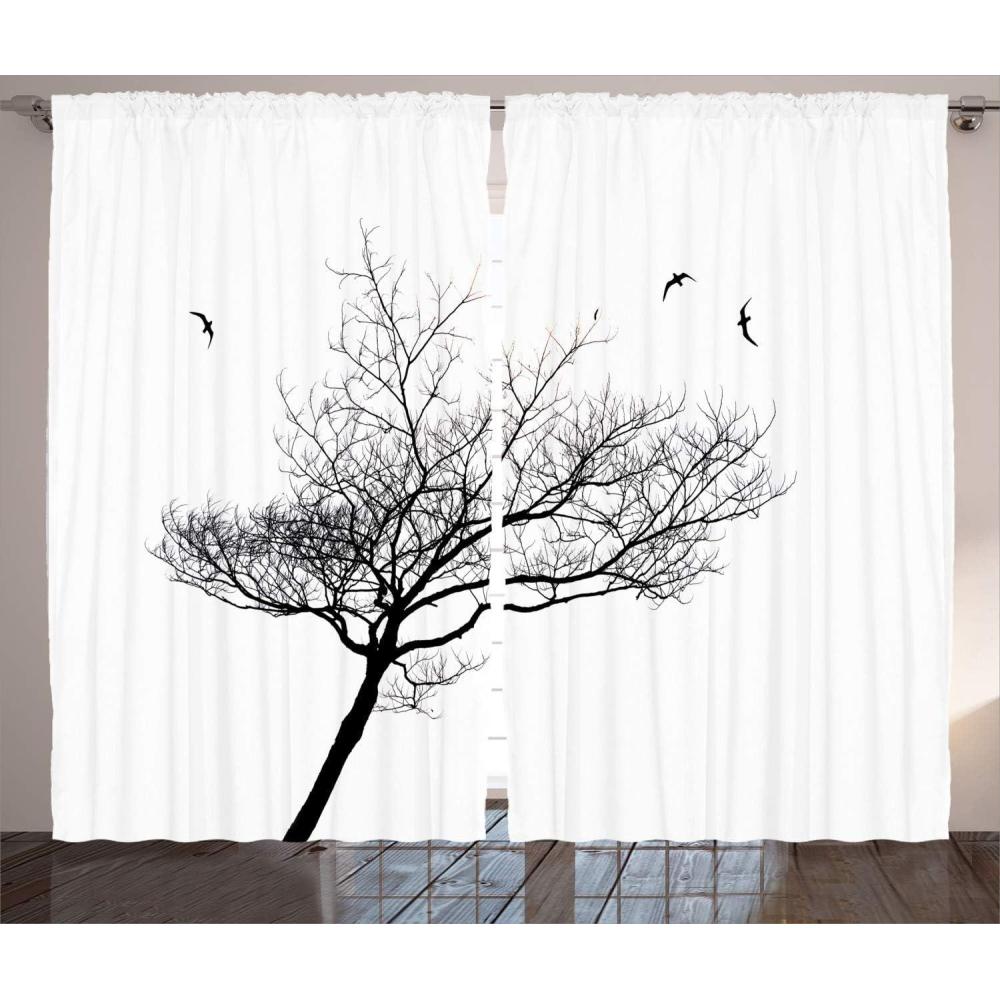 imageAmbesonne Grey and White Curtains Grunge Brick Wall Background Urban Architecture Building Modern City Life Graphic Living Room Bedroom Window Drapes 2 Panel Set 108quot X 108quot Shades of GreyBlack Ecru