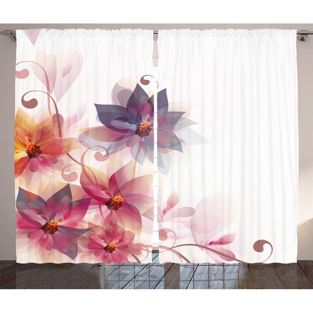 imageAmbesonne Grey and White Curtains Grunge Brick Wall Background Urban Architecture Building Modern City Life Graphic Living Room Bedroom Window Drapes 2 Panel Set 108quot X 108quot Shades of GreyPurple Orange
