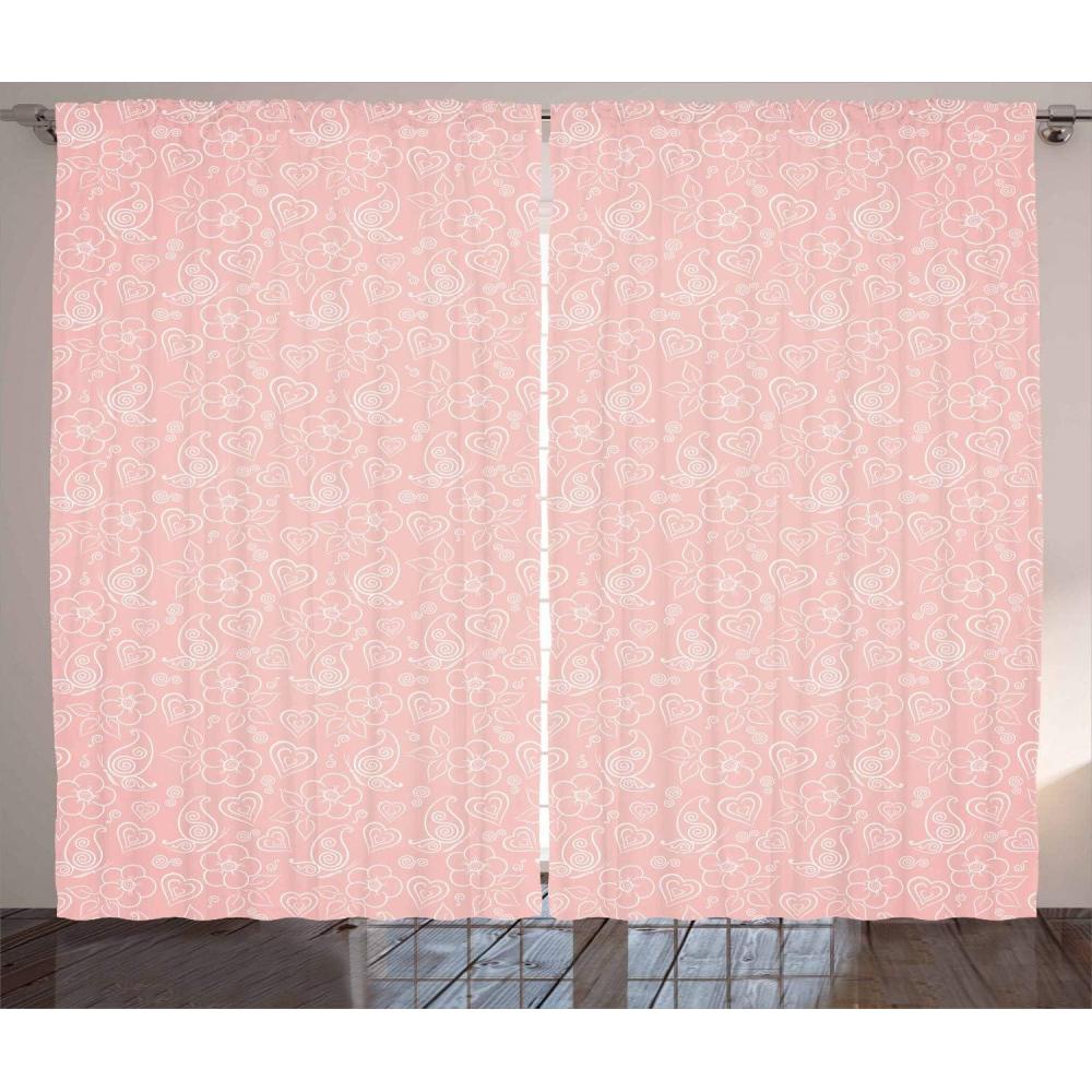 imageAmbesonne Grey and White Curtains Grunge Brick Wall Background Urban Architecture Building Modern City Life Graphic Living Room Bedroom Window Drapes 2 Panel Set 108quot X 108quot Shades of GreyWhite and Coral