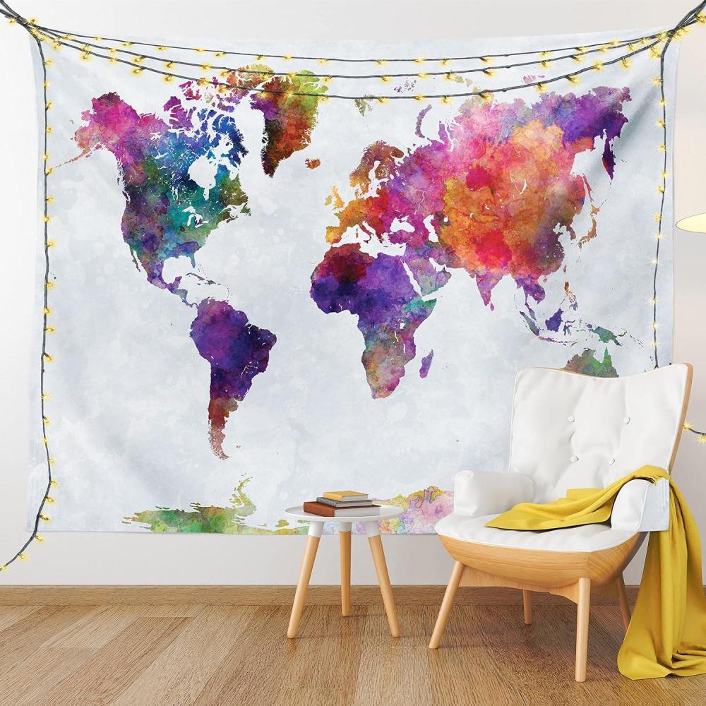 imageAmbesonne Hippie Tapestry Modern Scandi Crescent with Boho Floral and Leaves Greenery Black Cat Fabric Wall Hanging Decor for Bedroom Living Room Dorm 30quot X 45quot Grey Yellow Charcoal GreyPurple Grey