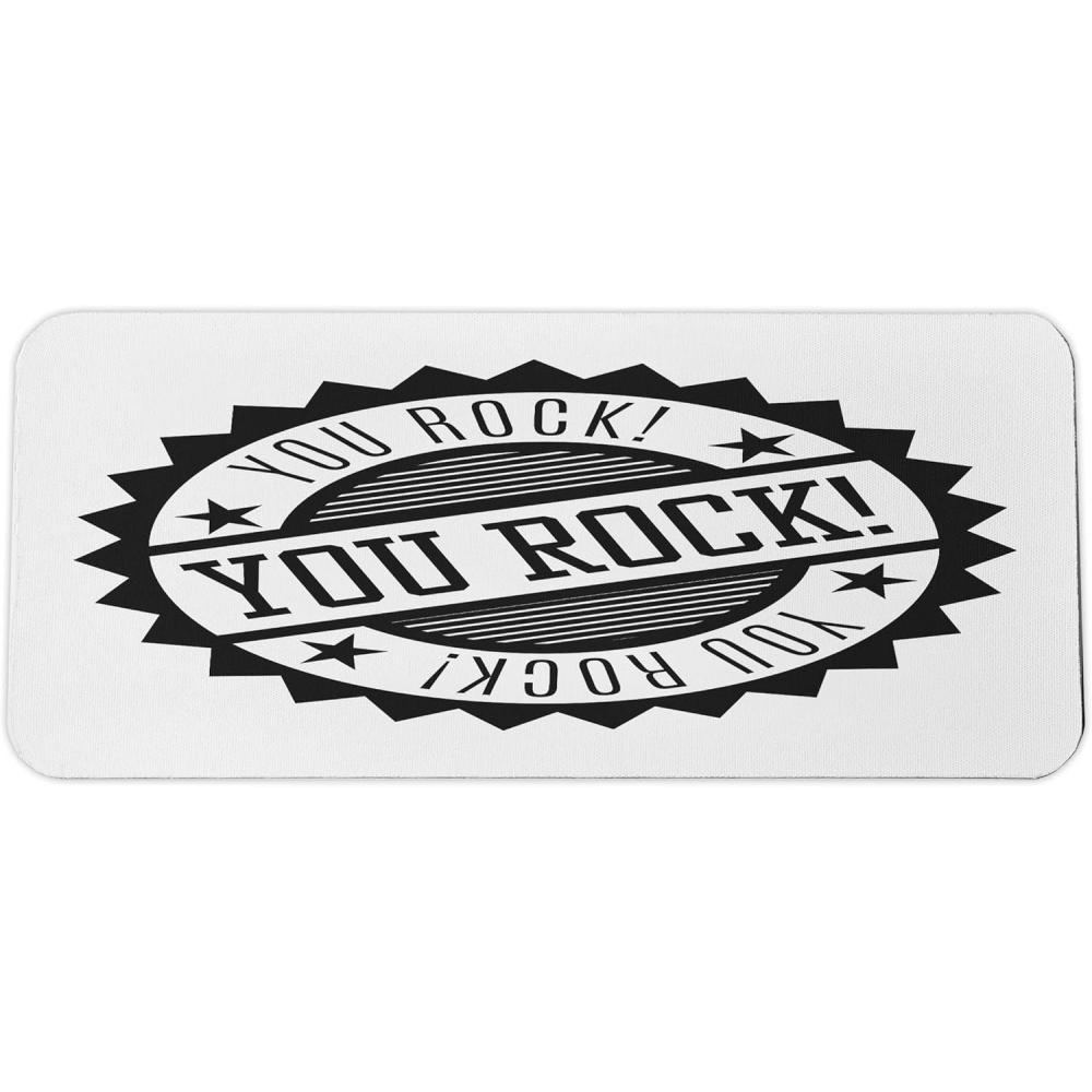 imageAmbesonne Island Computer Mouse Pad White Coral Sand Seven Mile Beach in Grand Cayman Island Art Print Rectangle NonSlip Rubber Mousepad Large 31quot x 12quot Gaming Size Sky Blue and Brown BlackCharcoal Black