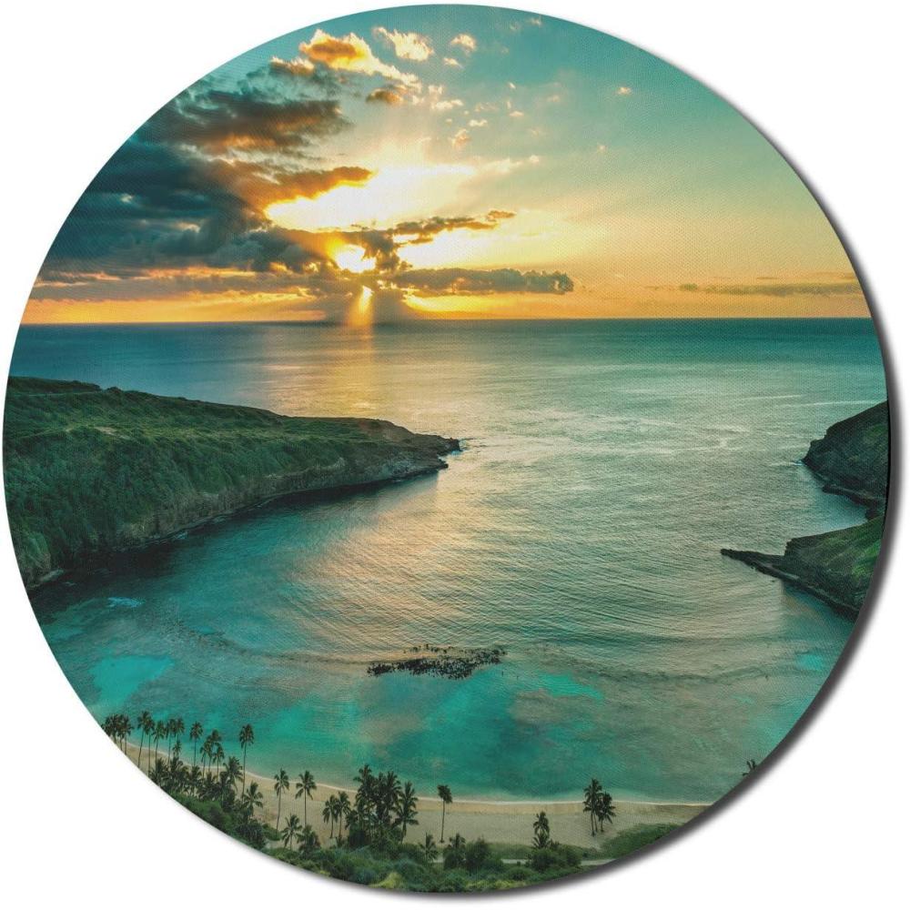imageAmbesonne Island Computer Mouse Pad White Coral Sand Seven Mile Beach in Grand Cayman Island Art Print Rectangle NonSlip Rubber Mousepad Large 31quot x 12quot Gaming Size Sky Blue and Brown BlackTurquoise Green Yellow