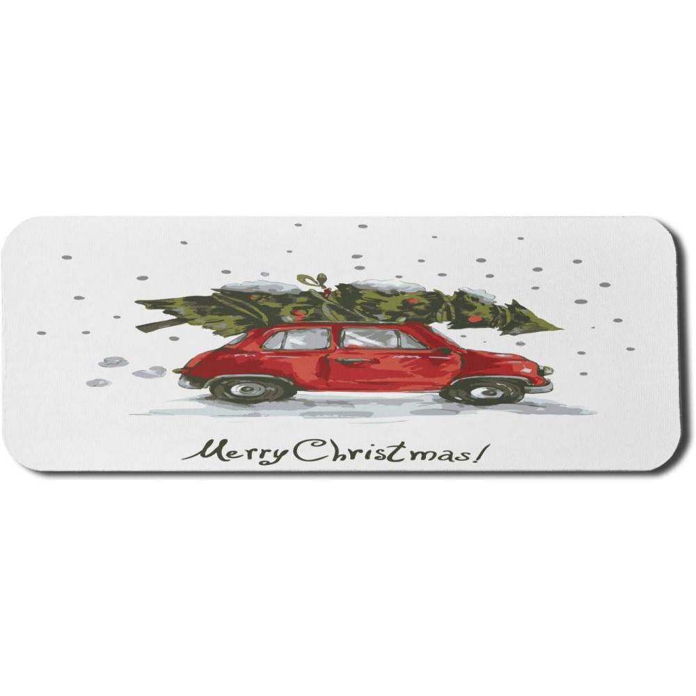 imageAmbesonne Island Computer Mouse Pad White Coral Sand Seven Mile Beach in Grand Cayman Island Art Print Rectangle NonSlip Rubber Mousepad Large 31quot x 12quot Gaming Size Sky Blue and Brown BlackGreen Vermilion