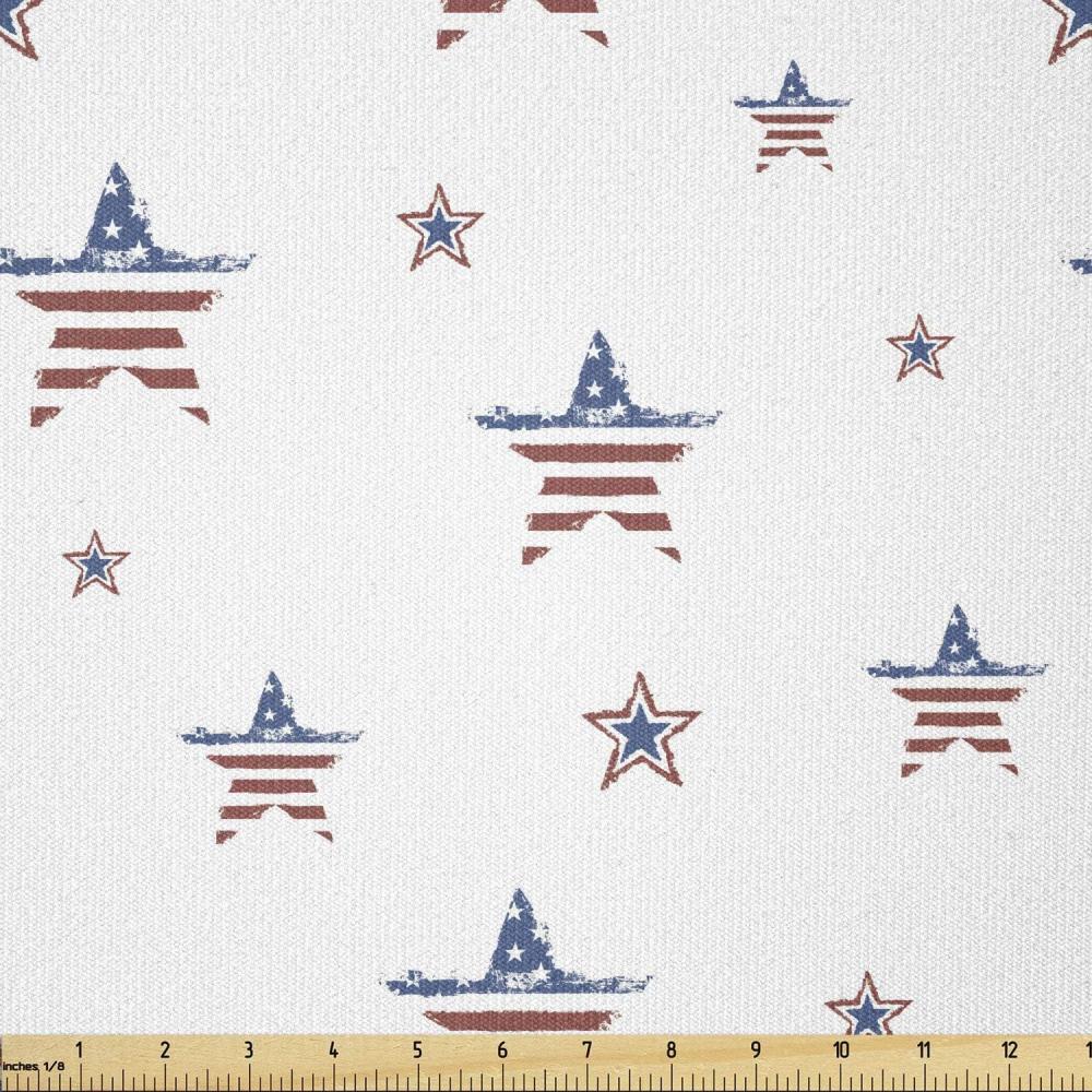 imageAmbesonne Mid Century Fabric by The Yard Abstract Christmas Holiday Tree Illustrations Inspired by The Fifties Decorative Fabric for Upholstery and Home Accents 3 Yards Black YellowRed Blue