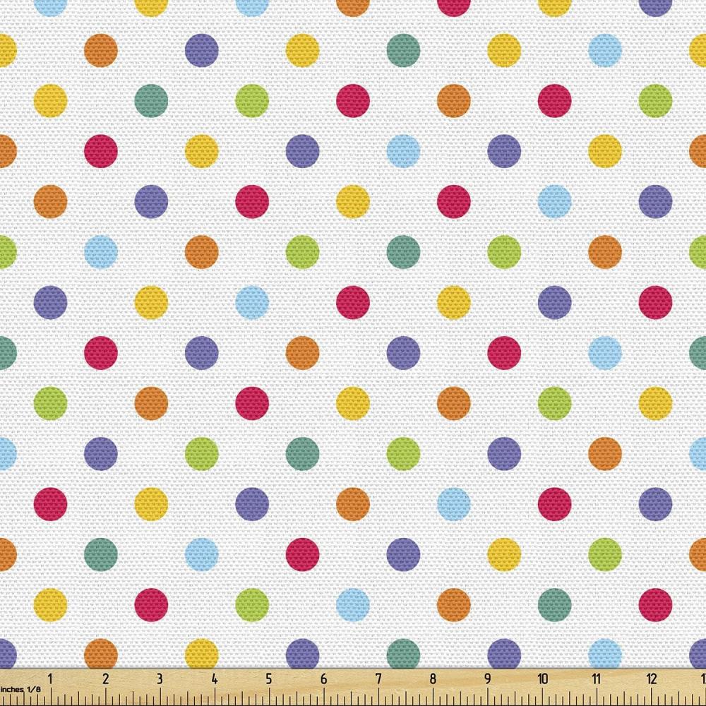 imageAmbesonne Mid Century Fabric by The Yard Abstract Christmas Holiday Tree Illustrations Inspired by The Fifties Decorative Fabric for Upholstery and Home Accents 3 Yards Black YellowYellow Magenta