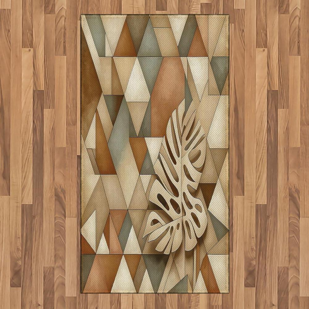 imageAmbesonne Monstera Area Rug Abstract Modern Minimalist Watercolor Floral Arrangement Neutral Tones Flat Woven Accent Rug for Living Room Bedroom Dining Room 4 X 5 7quot Pale Sage Green BlushCocoa Sepia and Reseda Green