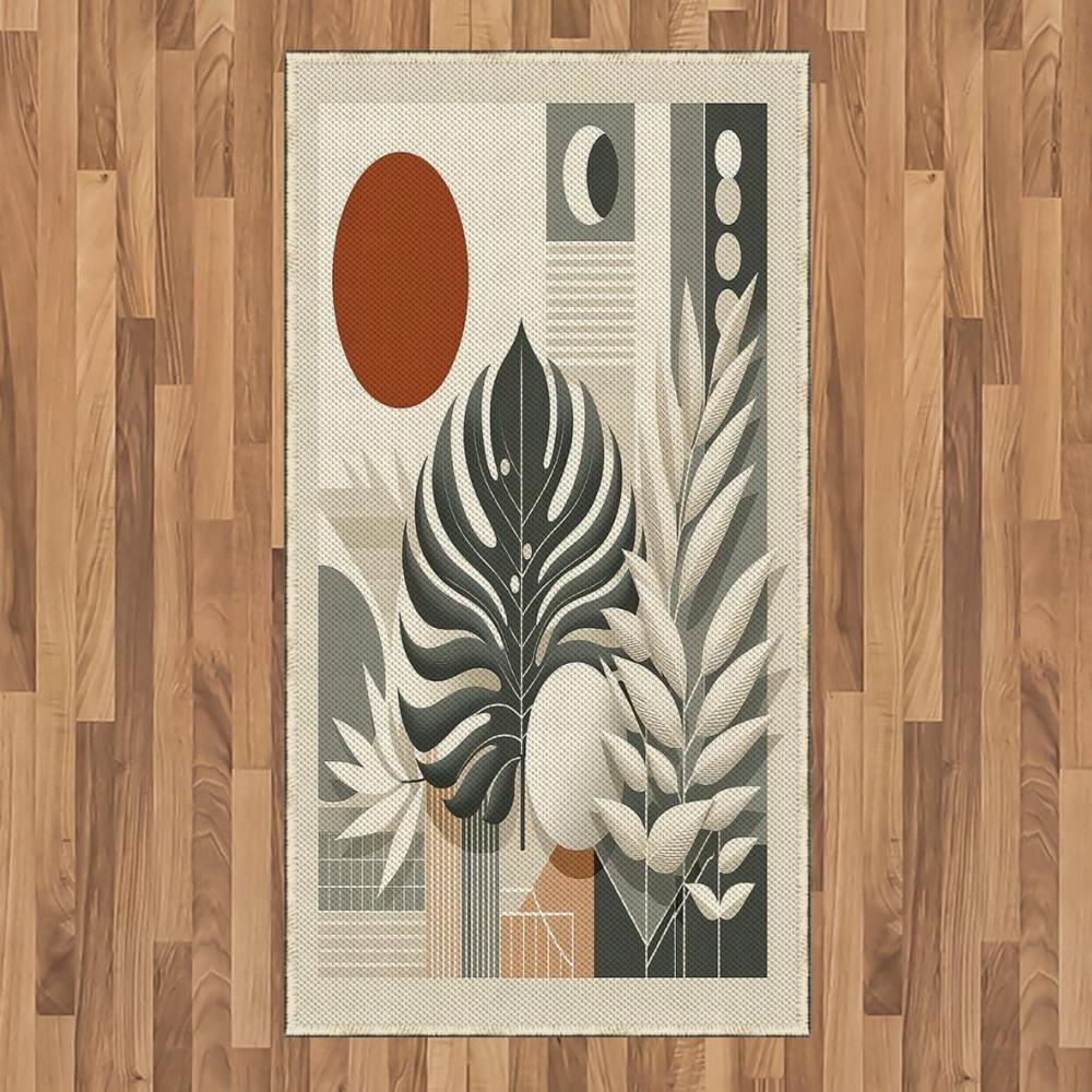 imageAmbesonne Monstera Area Rug Abstract Modern Minimalist Watercolor Floral Arrangement Neutral Tones Flat Woven Accent Rug for Living Room Bedroom Dining Room 4 X 5 7quot Pale Sage Green BlushCinnamon Pale Sage Green