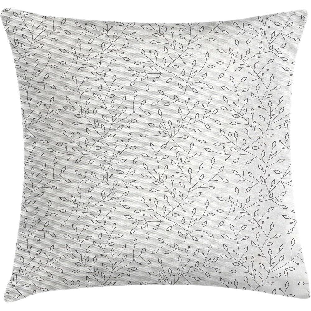 imageAmbesonne Safari Throw Pillow Cushion Cover Illustration of Wild Savannahs Animals Exotic Giraffe Lion Elephant Zebra Decorative Square Accent Pillow Case 16quot X 16quot BeigePearl Grey