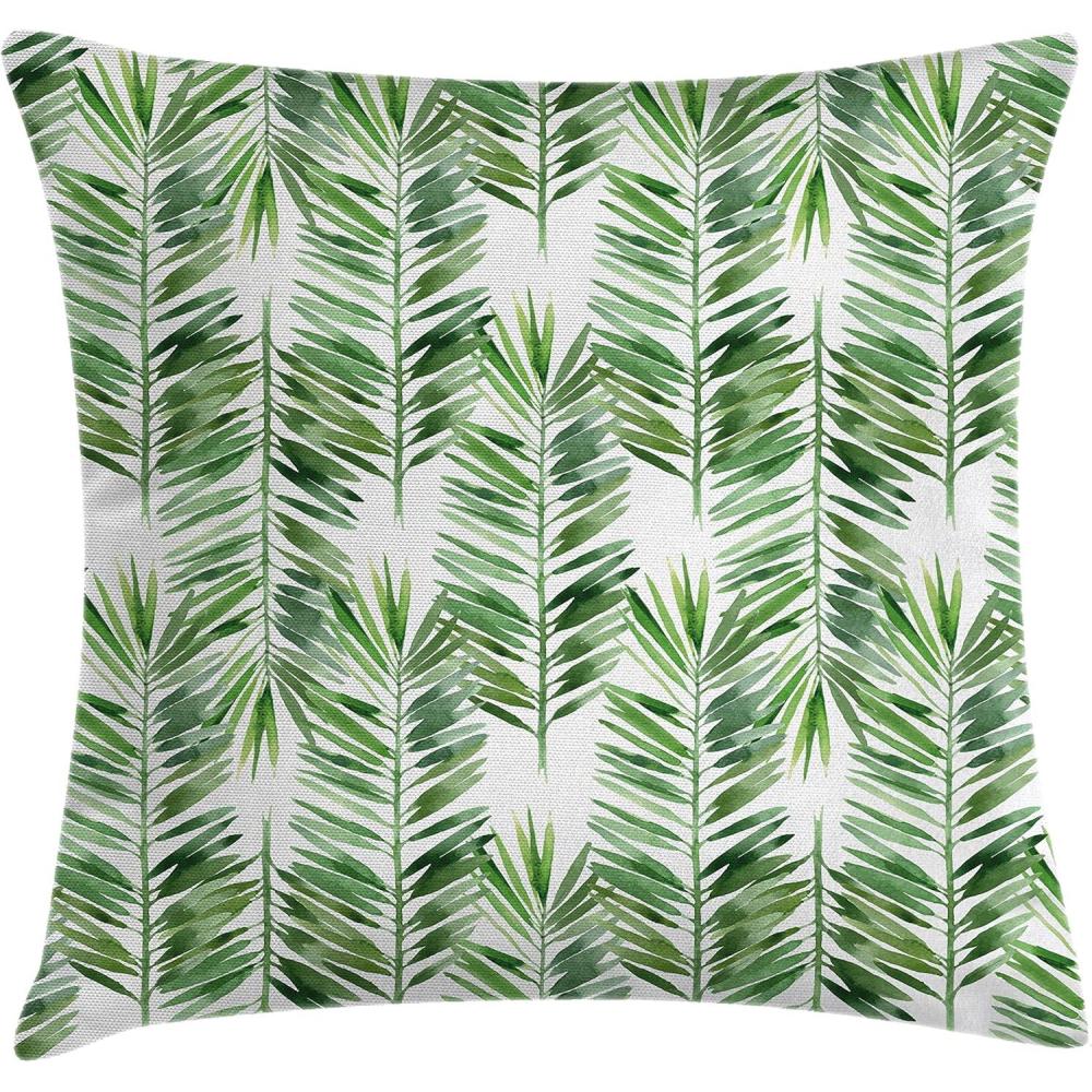 imageAmbesonne Safari Throw Pillow Cushion Cover Illustration of Wild Savannahs Animals Exotic Giraffe Lion Elephant Zebra Decorative Square Accent Pillow Case 16quot X 16quot BeigeGreen
