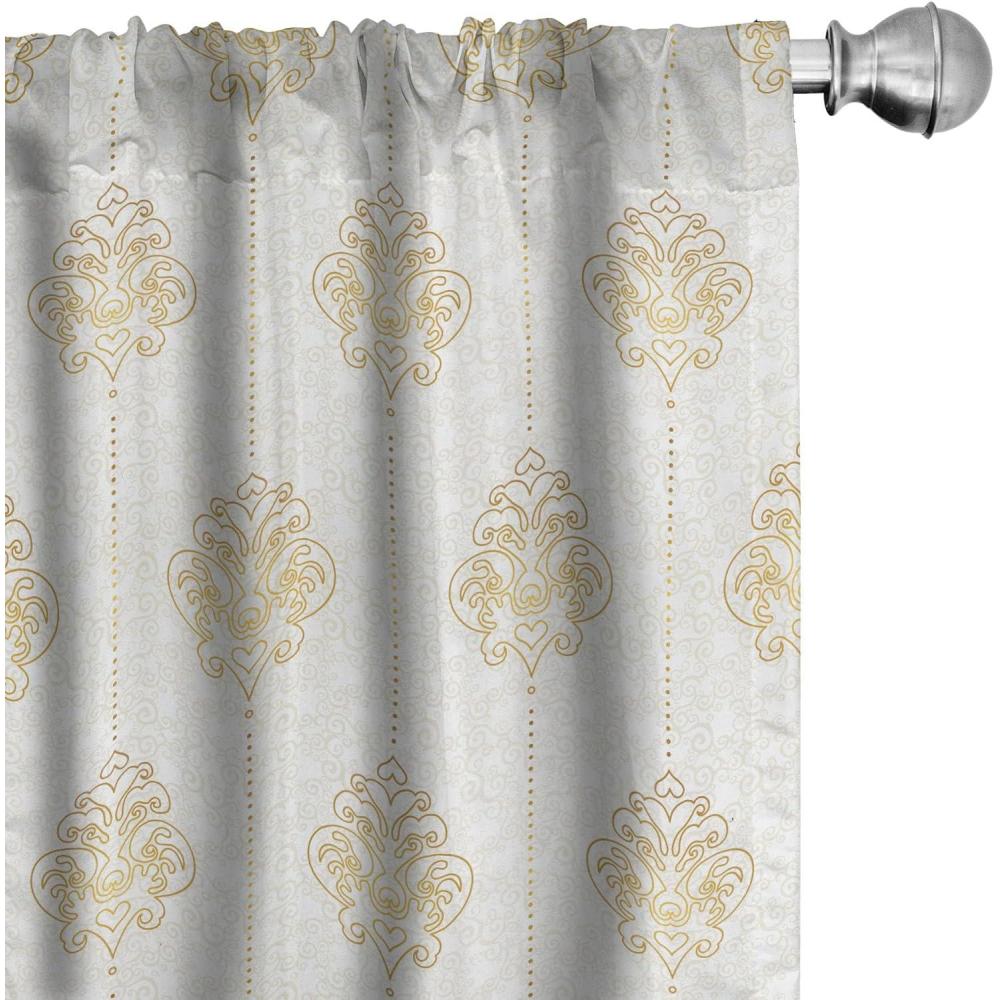 imageAmbesonne Sea Shells Curtains Vintage Inspired Monochrome Seashell Pattern Ocean Elements Wildlife Hand Drawn Window Treatments 2 Panel Set for Living Room Bedroom Pair of  28quot x 95quot Brown TanEarth Yellow White
