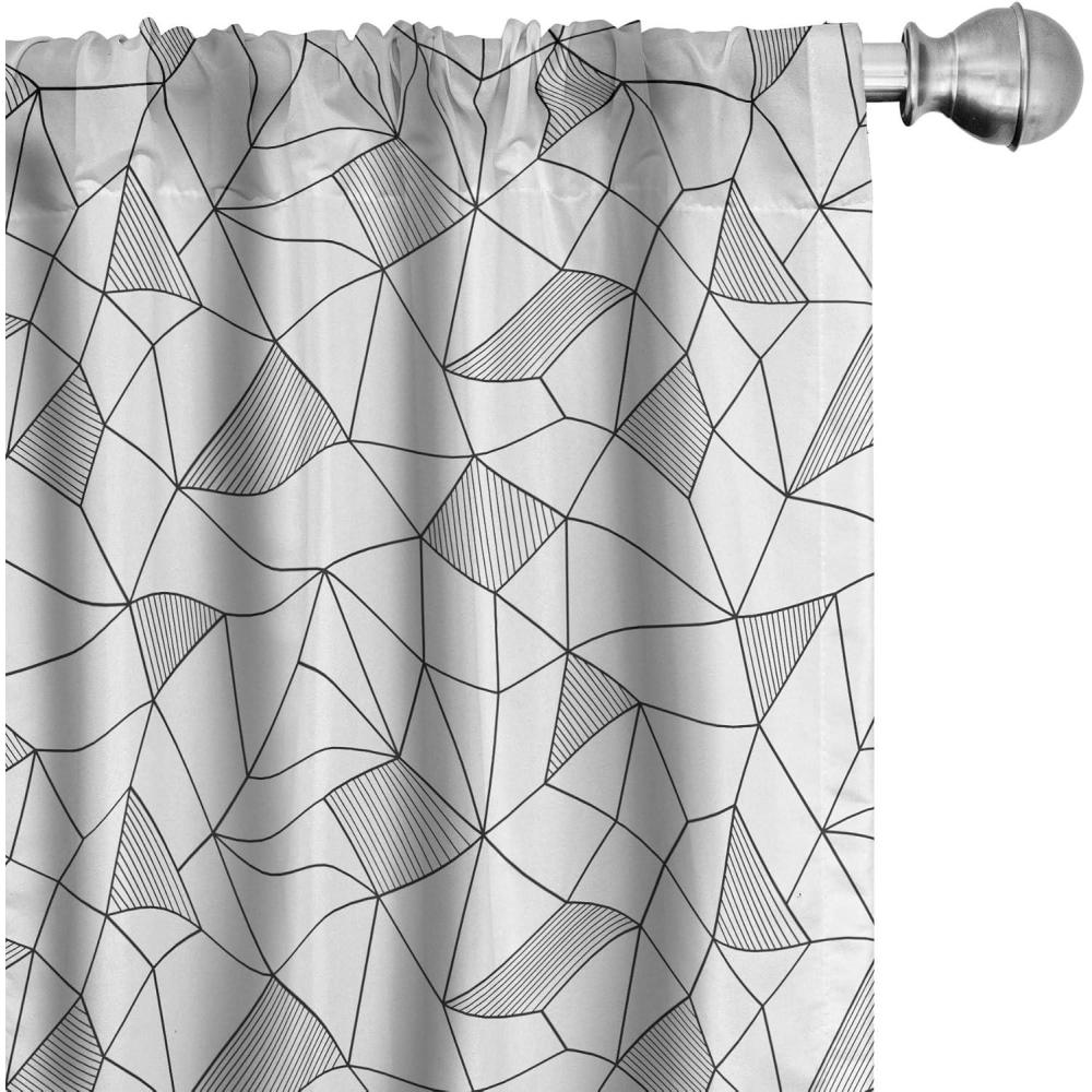 imageAmbesonne Sea Shells Curtains Vintage Inspired Monochrome Seashell Pattern Ocean Elements Wildlife Hand Drawn Window Treatments 2 Panel Set for Living Room Bedroom Pair of 28quot x 95quot Brown TanBlack