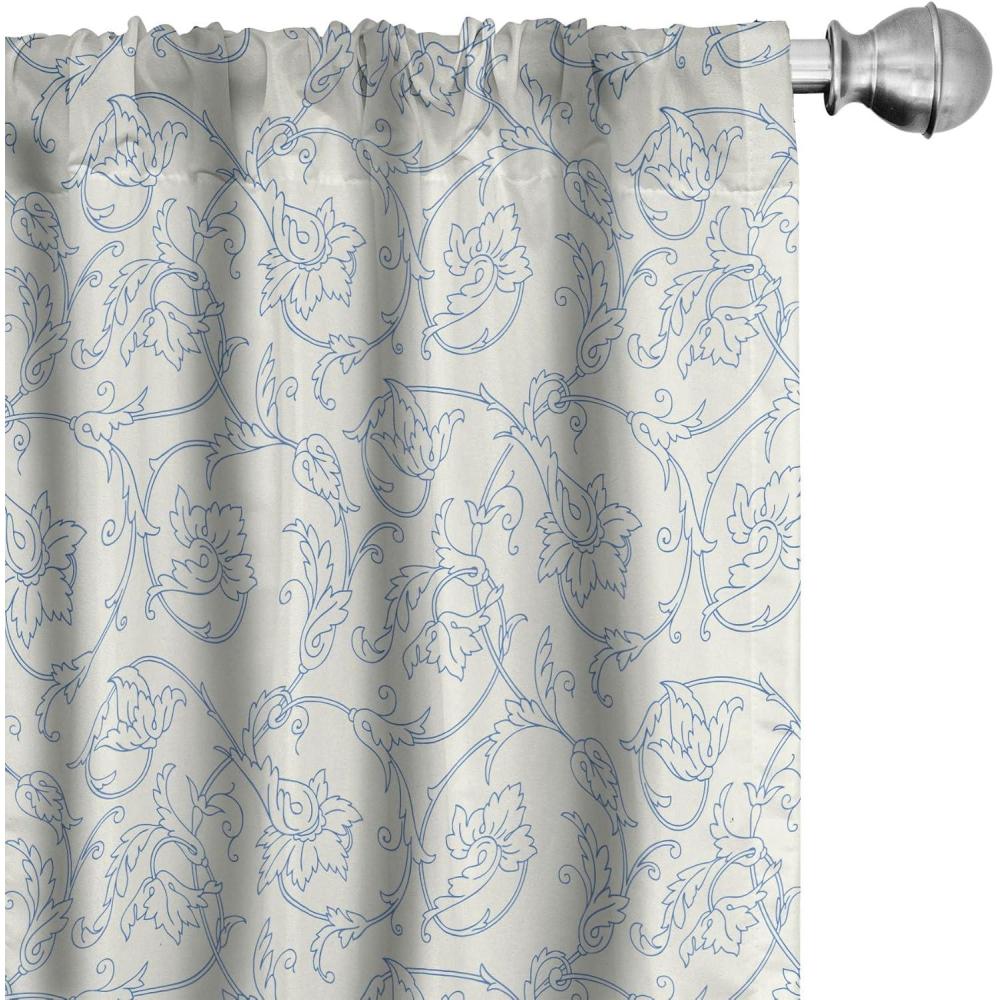 imageAmbesonne Sea Shells Curtains Vintage Inspired Monochrome Seashell Pattern Ocean Elements Wildlife Hand Drawn Window Treatments 2 Panel Set for Living Room Bedroom Pair of 28quot x 95quot Brown TanBlue White