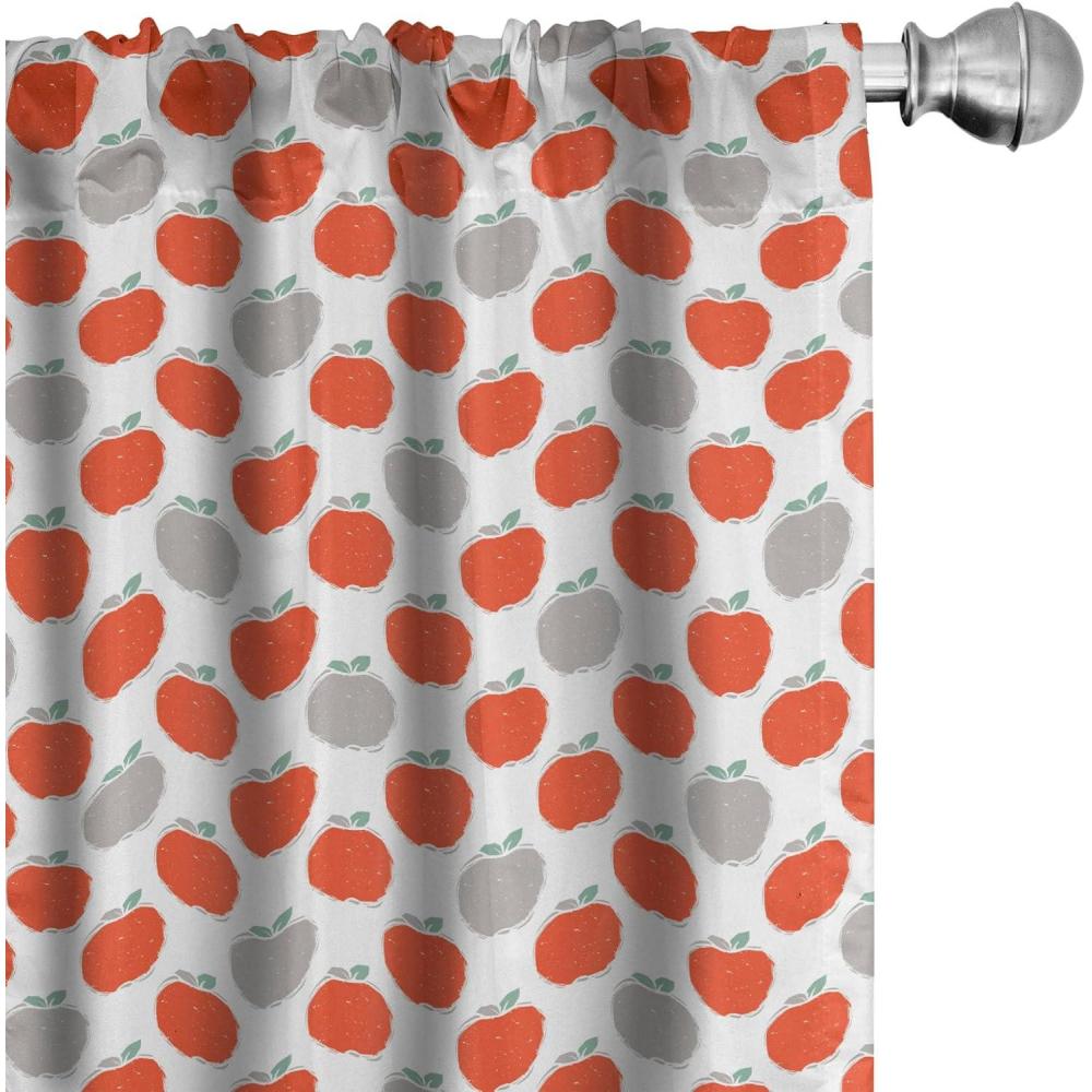 imageAmbesonne Sea Shells Curtains Vintage Inspired Monochrome Seashell Pattern Ocean Elements Wildlife Hand Drawn Window Treatments 2 Panel Set for Living Room Bedroom Pair of  28quot x 95quot Brown TanPale Grey Teal Scarlet