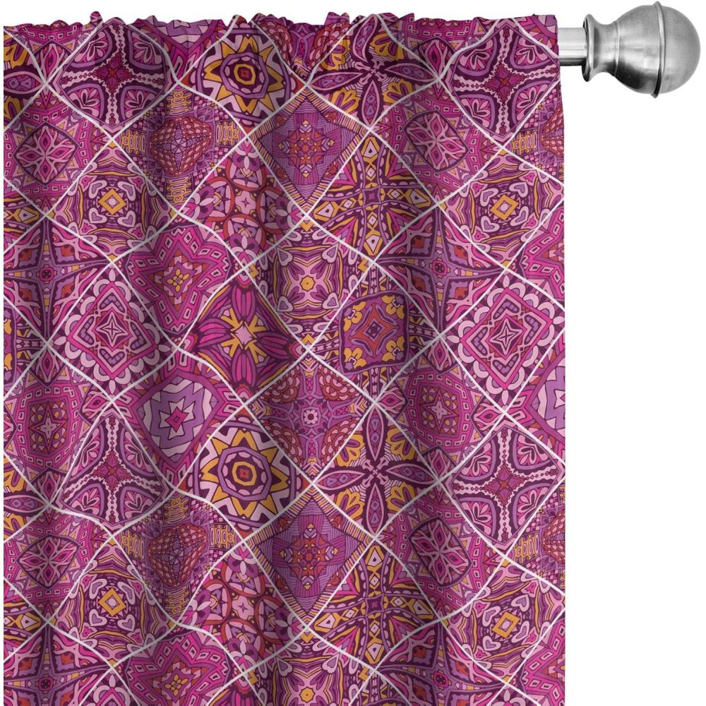 imageAmbesonne Sea Shells Curtains Vintage Inspired Monochrome Seashell Pattern Ocean Elements Wildlife Hand Drawn Window Treatments 2 Panel Set for Living Room Bedroom Pair of 28quot x 95quot Brown TanMarigold Magenta