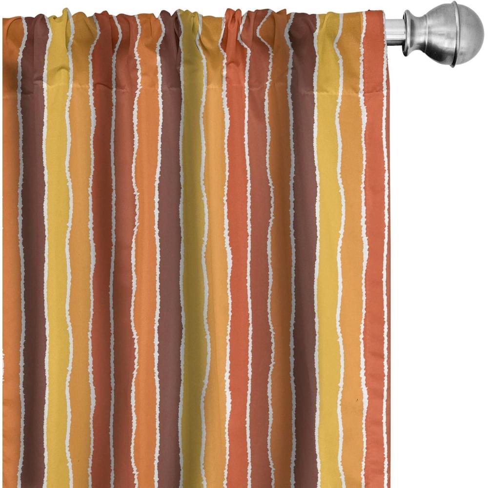 imageAmbesonne Sea Shells Curtains Vintage Inspired Monochrome Seashell Pattern Ocean Elements Wildlife Hand Drawn Window Treatments 2 Panel Set for Living Room Bedroom Pair of  28quot x 95quot Brown TanBrown Yellow
