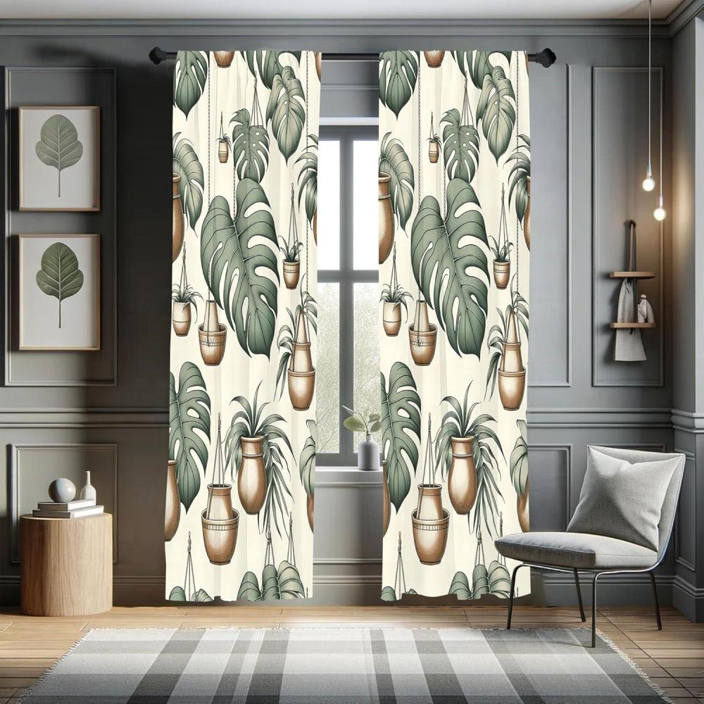 imageAmbesonne Sea Shells Curtains Vintage Inspired Monochrome Seashell Pattern Ocean Elements Wildlife Hand Drawn Window Treatments 2 Panel Set for Living Room Bedroom Pair of  28quot x 95quot Brown TanLaurel Green Dark Khaki