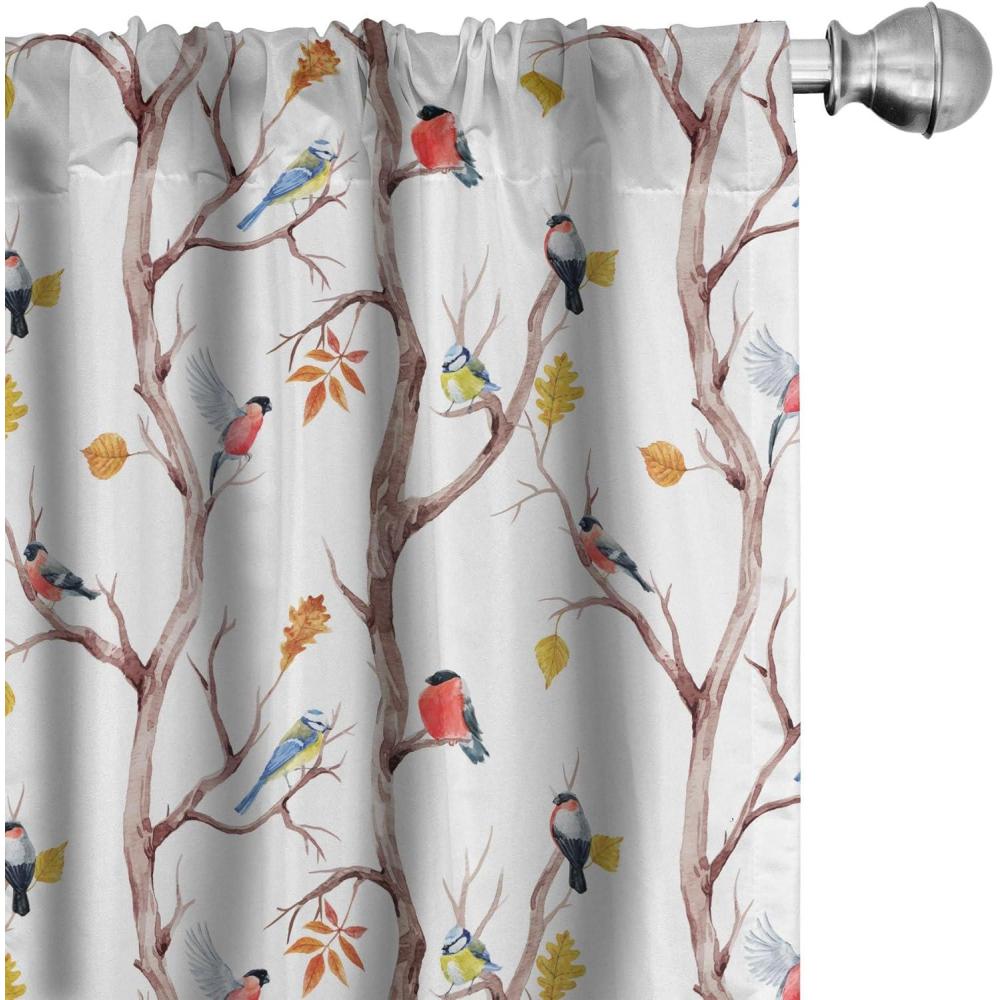 imageAmbesonne Southwestern Curtains Pastel Ethnic Stripes and Nature Flora and Botany Motives Print Window Treatments 2 Panel Set for Living Room Bedroom Pair of  28quot x 63quot Teal Eggshell and PaprikaPeach White
