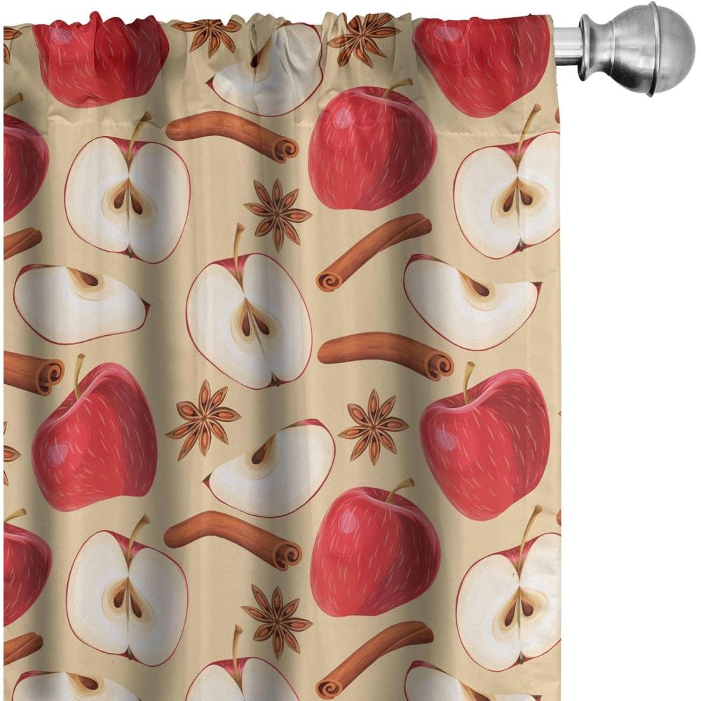 imageAmbesonne Southwestern Curtains Pastel Ethnic Stripes and Nature Flora and Botany Motives Print Window Treatments 2 Panel Set for Living Room Bedroom Pair of  28quot x 63quot Teal Eggshell and PaprikaCinnamon Beige