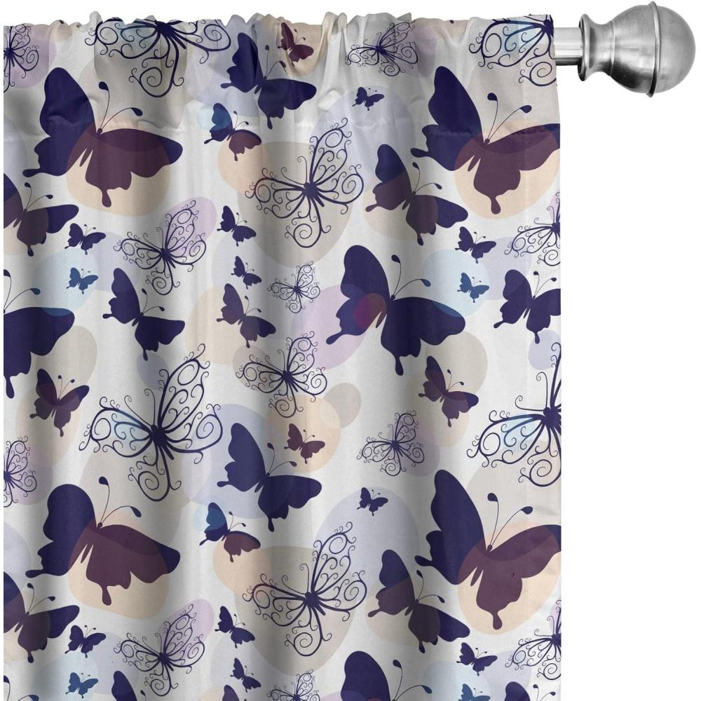 imageAmbesonne Southwestern Curtains Pastel Ethnic Stripes and Nature Flora and Botany Motives Print Window Treatments 2 Panel Set for Living Room Bedroom Pair of  28quot x 63quot Teal Eggshell and PaprikaPurple Navy