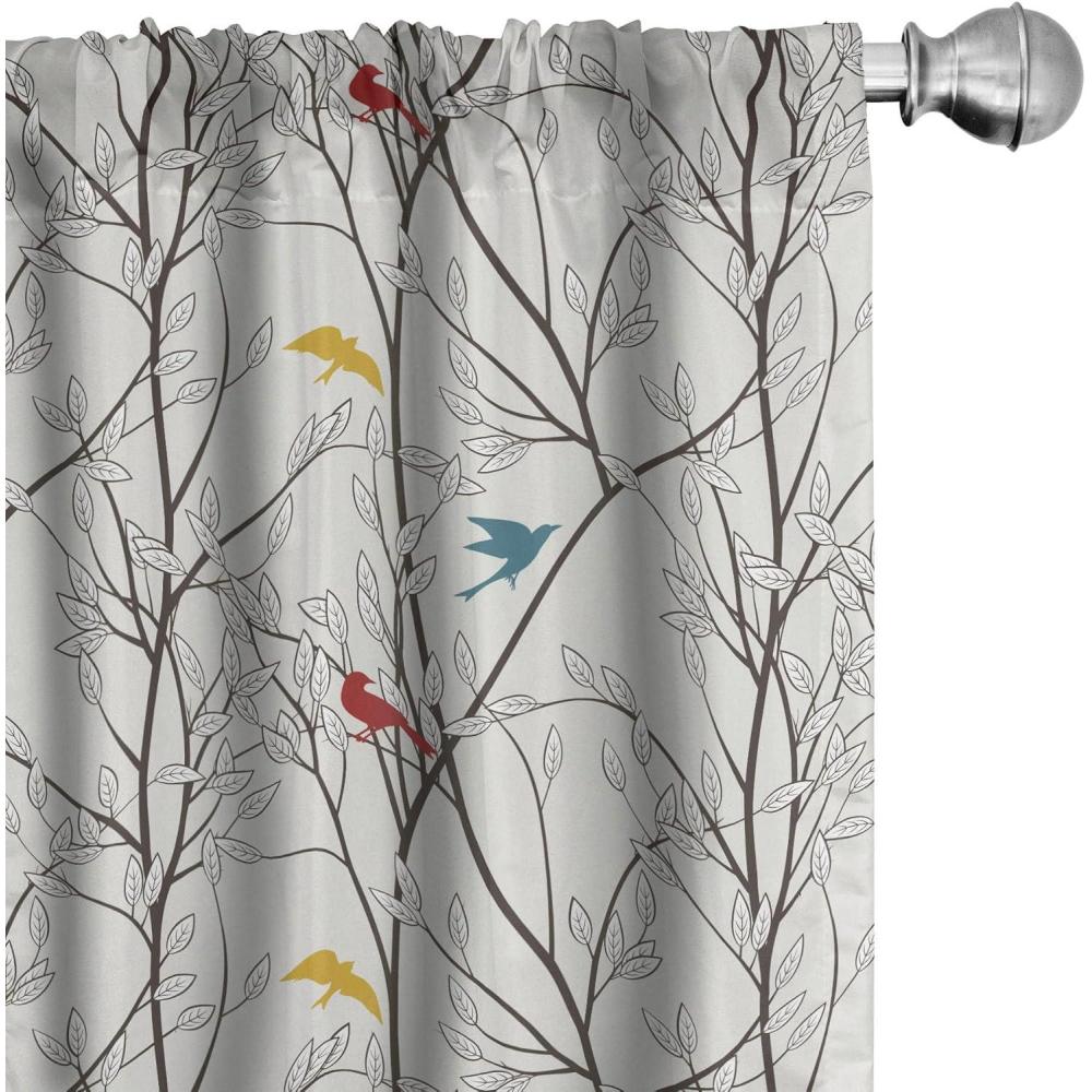 imageAmbesonne Southwestern Curtains Pastel Ethnic Stripes and Nature Flora and Botany Motives Print Window Treatments 2 Panel Set for Living Room Bedroom Pair of  28quot x 63quot Teal Eggshell and PaprikaMustard Maroon