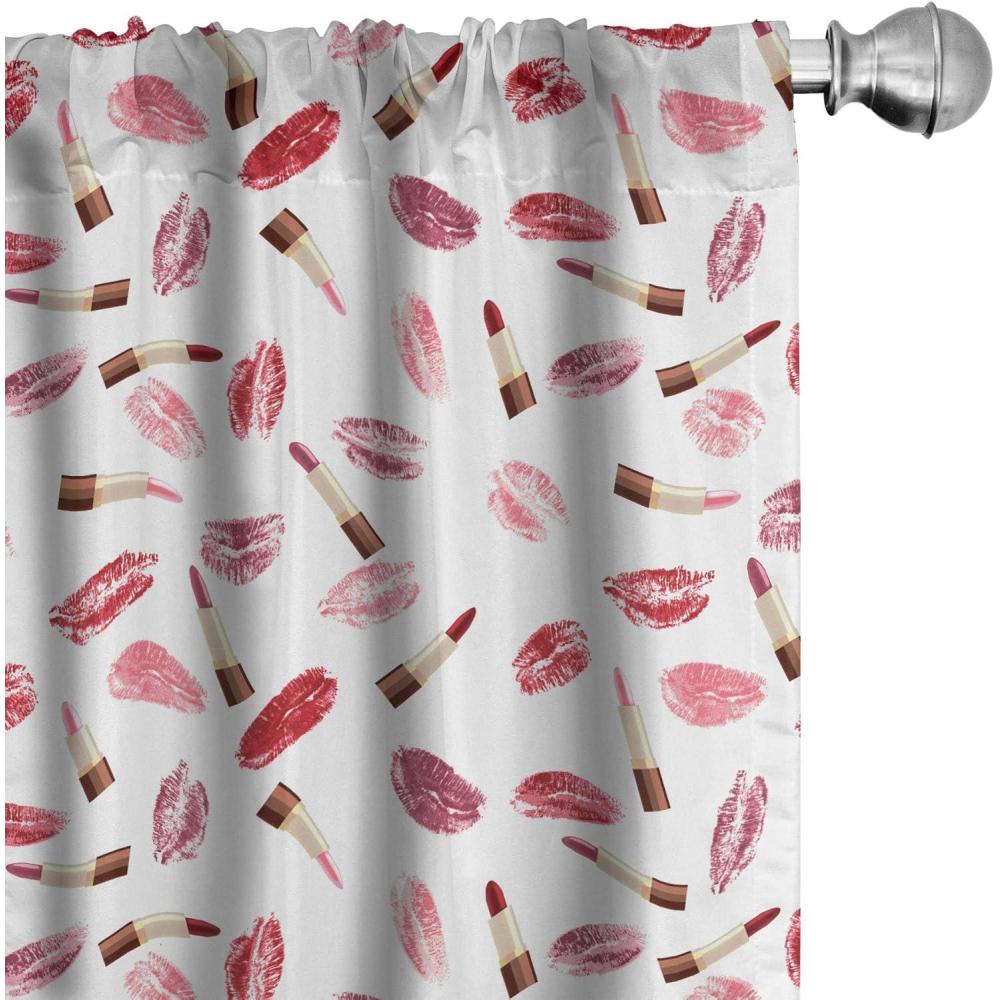 imageAmbesonne Southwestern Curtains Pastel Ethnic Stripes and Nature Flora and Botany Motives Print Window Treatments 2 Panel Set for Living Room Bedroom Pair of  28quot x 63quot Teal Eggshell and PaprikaBurgundy Pink