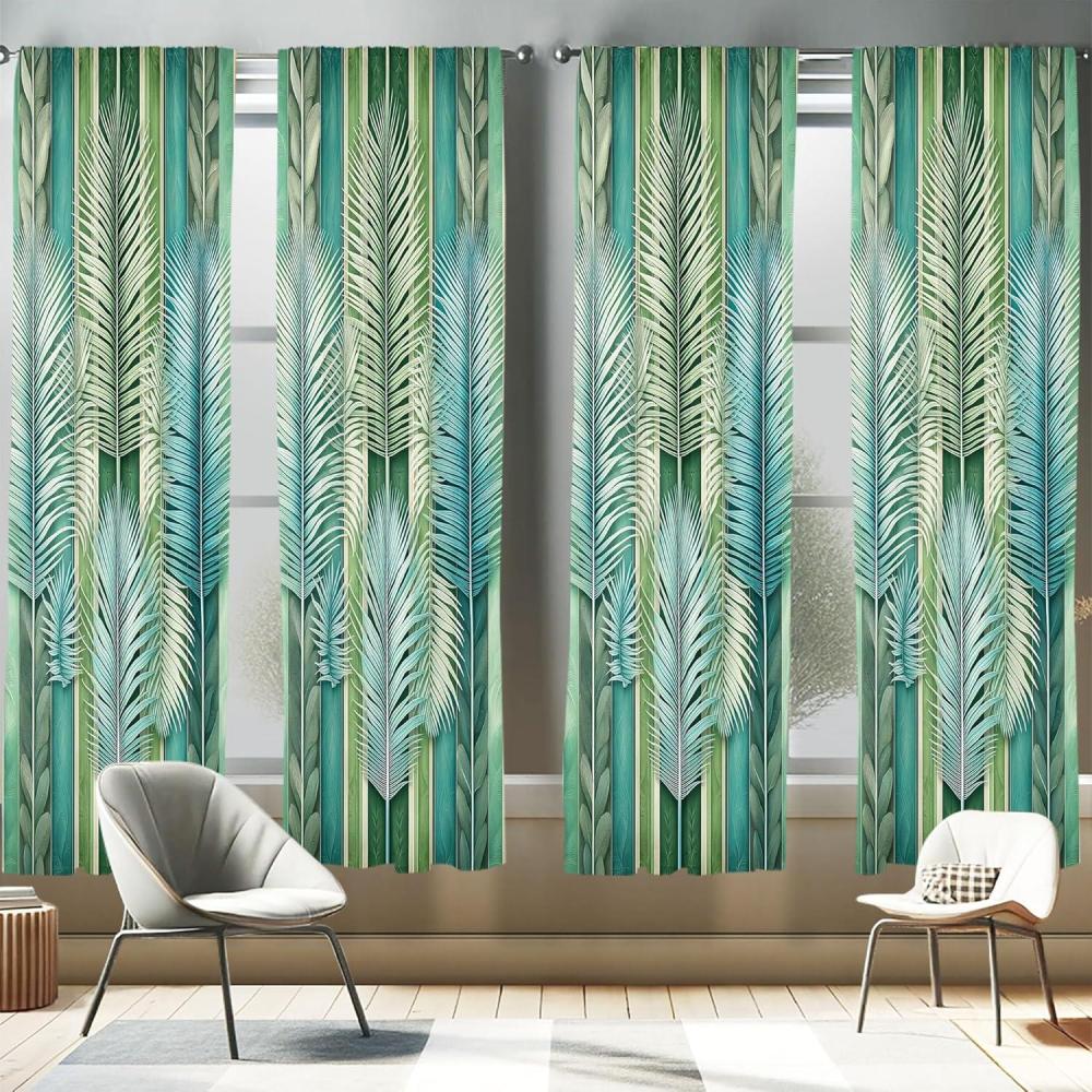 imageAmbesonne Southwestern Curtains Pastel Ethnic Stripes and Nature Flora and Botany Motives Print Window Treatments 2 Panel Set for Living Room Bedroom Pair of  28quot x 63quot Teal Eggshell and PaprikaRed Orange Yellow