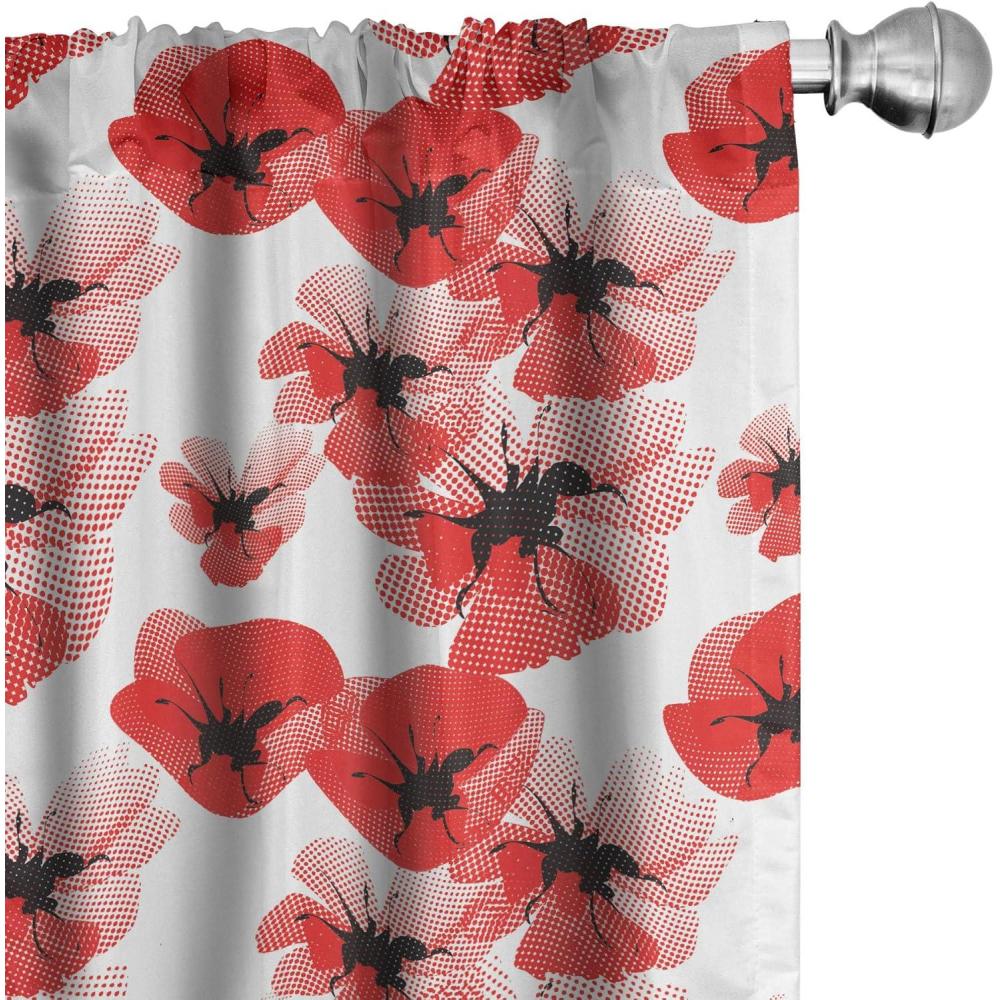 imageAmbesonne Southwestern Curtains Pastel Ethnic Stripes and Nature Flora and Botany Motives Print Window Treatments 2 Panel Set for Living Room Bedroom Pair of  28quot x 63quot Teal Eggshell and PaprikaVermilion White