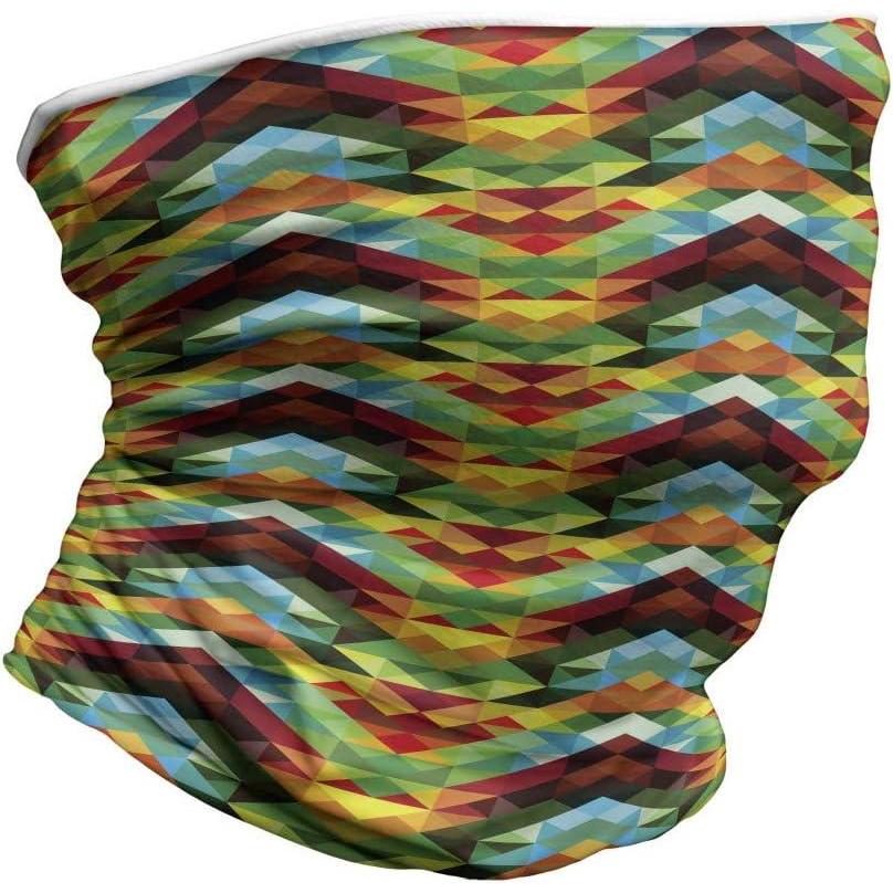 imageAmbesonne Unisex Multicolor Face and Neck WarmersAbstract Optic Pattern