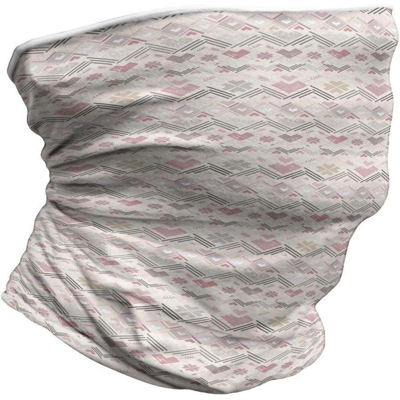 imageAmbesonne Unisex Multicolor Face and Neck WarmersAztec Hearts Geometric