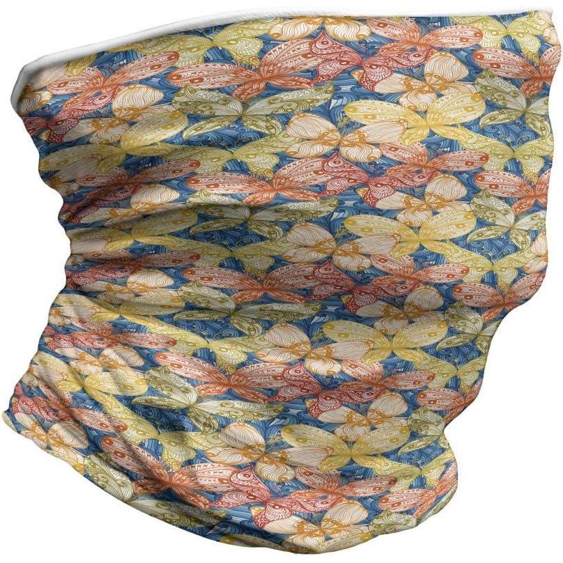 imageAmbesonne Unisex Multicolor Face and Neck WarmersButterflies and Floral