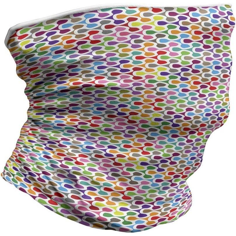 imageAmbesonne Unisex Multicolor Face and Neck WarmersTrippy Colored