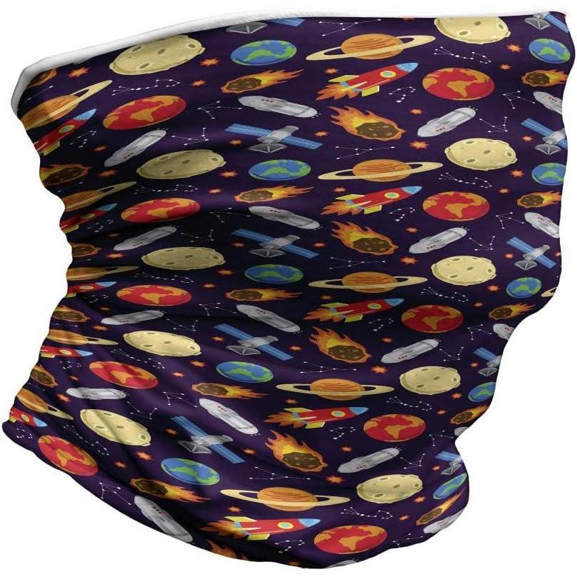 imageAmbesonne Unisex Multicolor Face and Neck WarmersUniverse Theme Earth