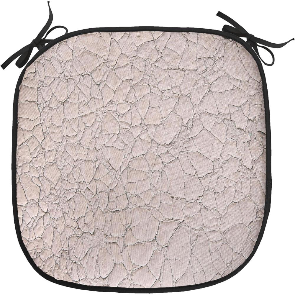 imageAmbesonne Vintage Christmas Chair Cushion Pads Set of 6 Snowy Winter Branches and Pine Cones Top View Rustic Vibes AntiSlip Seat Padding for Kitchen ampamp Patio 16quotx16quot Ecru and Olive GreenPale Salmon Pale Grey