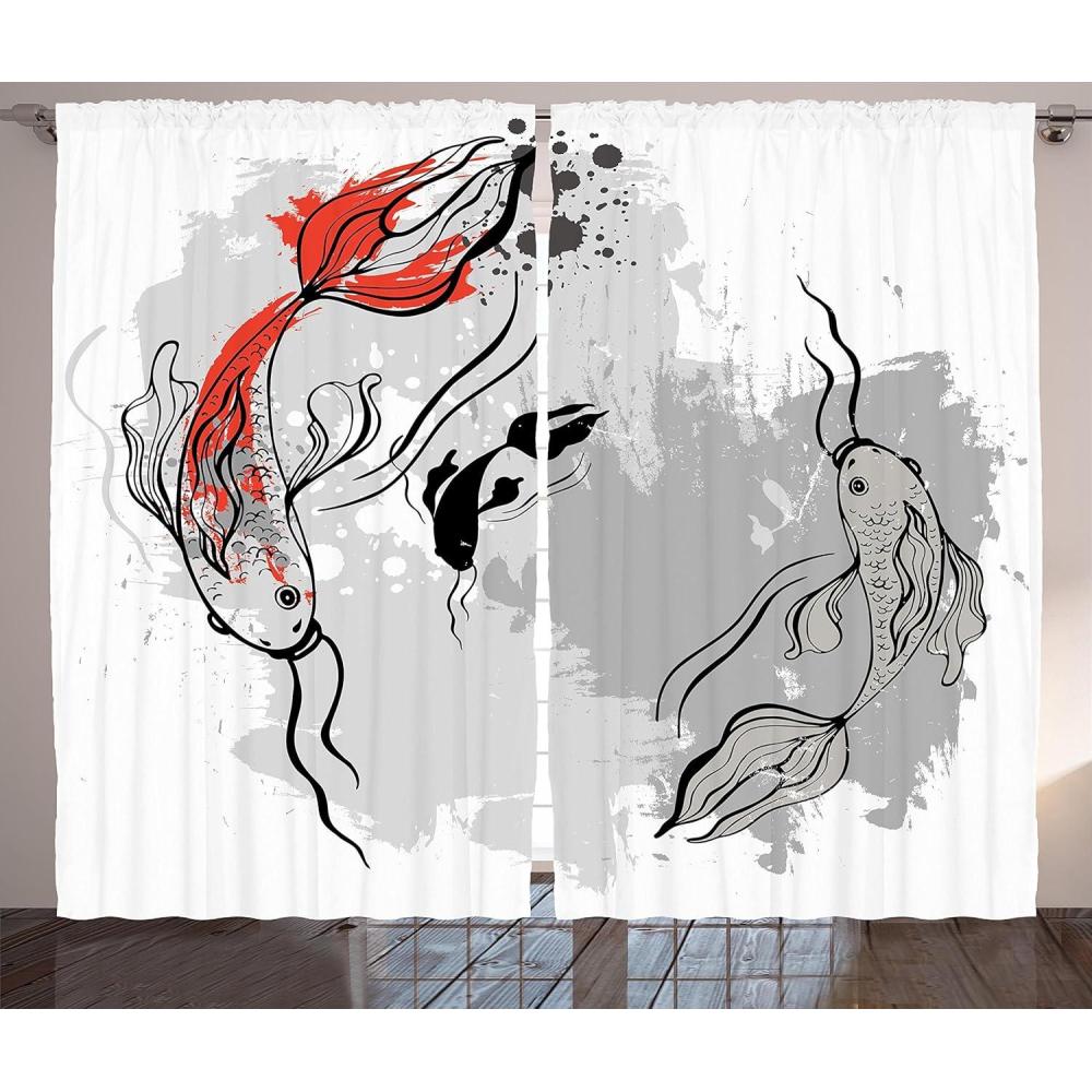 imageAmbesonne Waterfall Curtains Rocky Waterfall to Pond Running Off Scenic Nature Themed Picture Print Living Room Bedroom Window Drapes 2 Panel Set 108quot X 84quot BrownOrange Grey