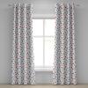 Ambesonne Abstract Grommet Curtain, Vertical Lines in Earthen Toned Color Stripes Various Shades Pattern, Decorative 2-Panel Window Drapes for Bedroom Living Room, 50″ x 84″, Pale Caramel Chocolate(Red White and Pale Blue)