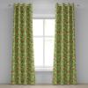 Ambesonne Abstract Grommet Curtain, Vertical Lines in Earthen Toned Color Stripes Various Shades Pattern, Decorative 2-Panel Window Drapes for Bedroom Living Room, 50″ x 84″, Pale Caramel Chocolate(Apple Green Red)