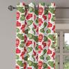 Ambesonne Abstract Grommet Curtain, Vertical Lines in Earthen Toned Color Stripes Various Shades Pattern, Decorative 2-Panel Window Drapes for Bedroom Living Room, 50″ x 84″, Pale Caramel Chocolate(Green Red and White)