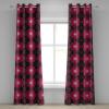 Ambesonne Abstract Grommet Curtain, Vertical Lines in Earthen Toned Color Stripes Various Shades Pattern, Decorative 2-Panel Window Drapes for Bedroom Living Room, 50″ x 84″, Pale Caramel Chocolate(Maroon Hot Pink)