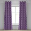Ambesonne Abstract Grommet Curtain, Vertical Lines in Earthen Toned Color Stripes Various Shades Pattern, Decorative 2-Panel Window Drapes for Bedroom Living Room, 50″ x 84″, Pale Caramel Chocolate(White Purple)
