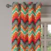 Ambesonne Abstract Grommet Curtain, Vertical Lines in Earthen Toned Color Stripes Various Shades Pattern, Decorative 2-Panel Window Drapes for Bedroom Living Room, 50″ x 84″, Pale Caramel Chocolate(Sea Green Marigold)