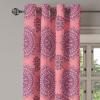 Ambesonne Abstract Grommet Curtain, Vertical Lines in Earthen Toned Color Stripes Various Shades Pattern, Decorative 2-Panel Window Drapes for Bedroom Living Room, 50″ x 84″, Pale Caramel Chocolate(Coral Fuchsia)