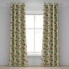 Ambesonne Abstract Grommet Curtain, Vertical Lines in Earthen Toned Color Stripes Various Shades Pattern, Decorative 2-Panel Window Drapes for Bedroom Living Room, 50″ x 84″, Pale Caramel Chocolate(Dark Green Avocado Green)
