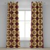 Ambesonne Abstract Grommet Curtain, Vertical Lines in Earthen Toned Color Stripes Various Shades Pattern, Decorative 2-Panel Window Drapes for Bedroom Living Room, 50″ x 84″, Pale Caramel Chocolate(Maroon Yellow)